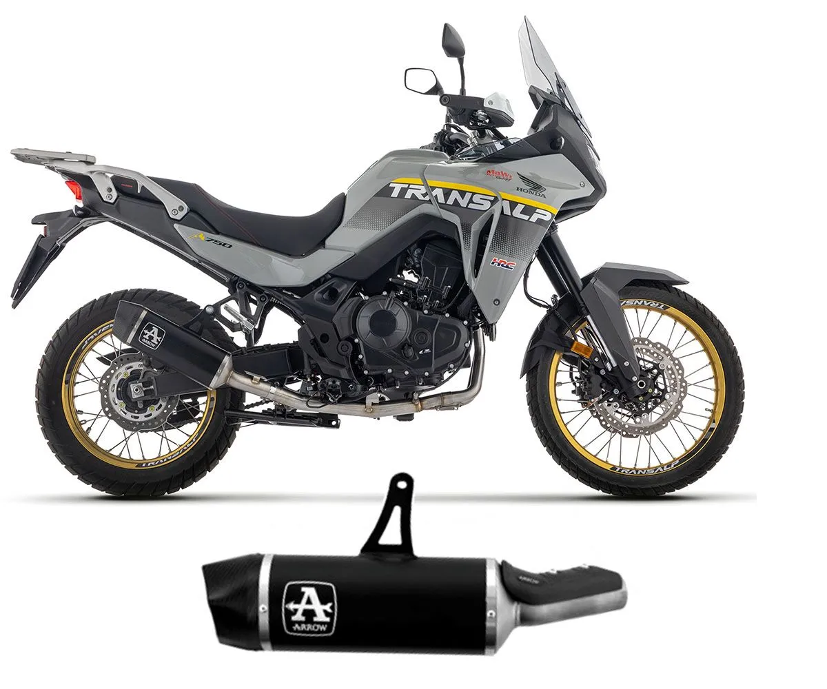 Terminale Di Scarico Arrow Indy Race In Alluminio Dark E5+ Per Honda Xl 750 Transalp 2025-72641AKN-424959