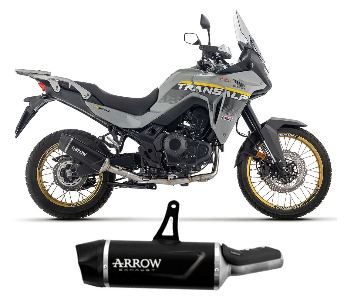 Terminale Scarico Arrow Indy Race Evo Alluminio Dark Per Honda Xl 750 Transalp 2025-72645AKN-424958