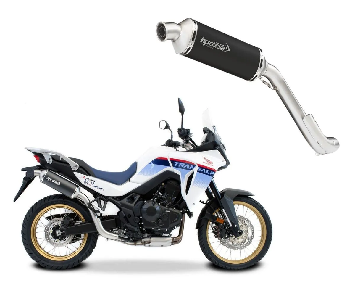 Terminale Scarico Hpcorse Sp-1 Short Black Titanium Honda Transalp Xl 750 2023 > 2024.-HOSP1750HC-AB-415500