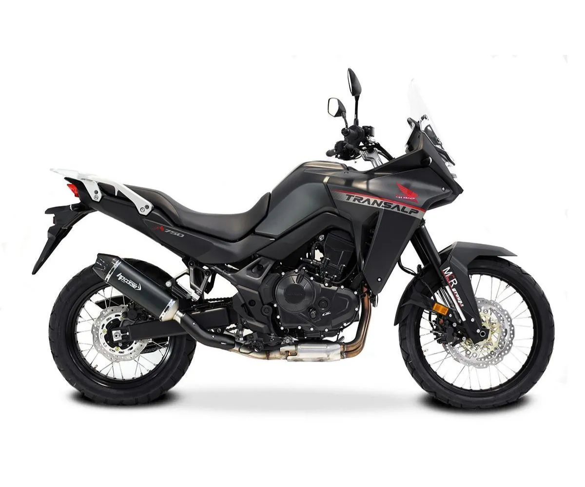 Terminale Scarico Hpcorse Sp-1 Carbon Short Black Honda Transalp Xl 750 2023 > 2024.-HOSP1C750LC-AB-415502