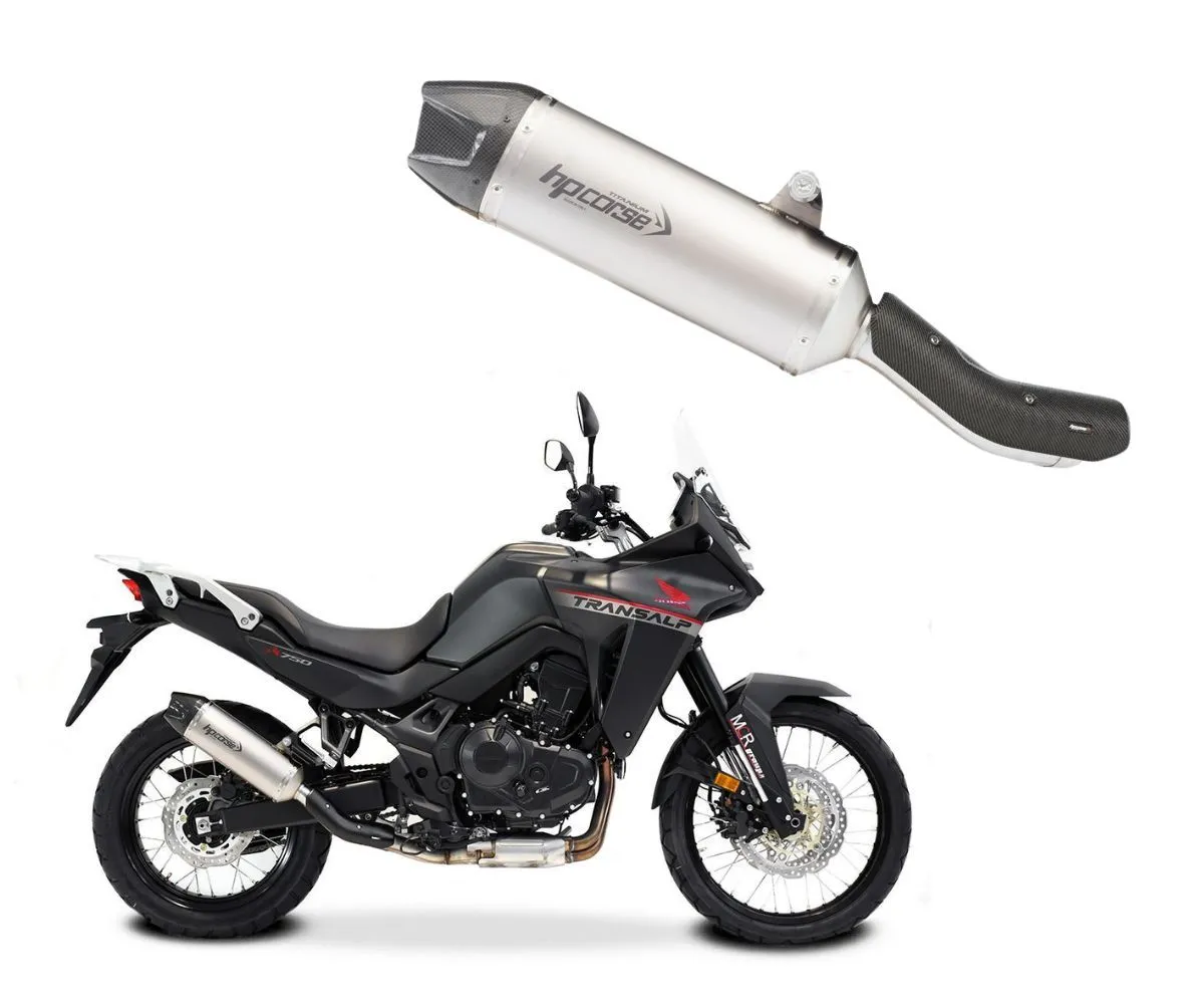Terminale Scarico Hpcorse Sp-1 Carbon Short Titanium Honda Transalp Xl 750 2023 > 2024.-HOSP1C750LT-AB-415501