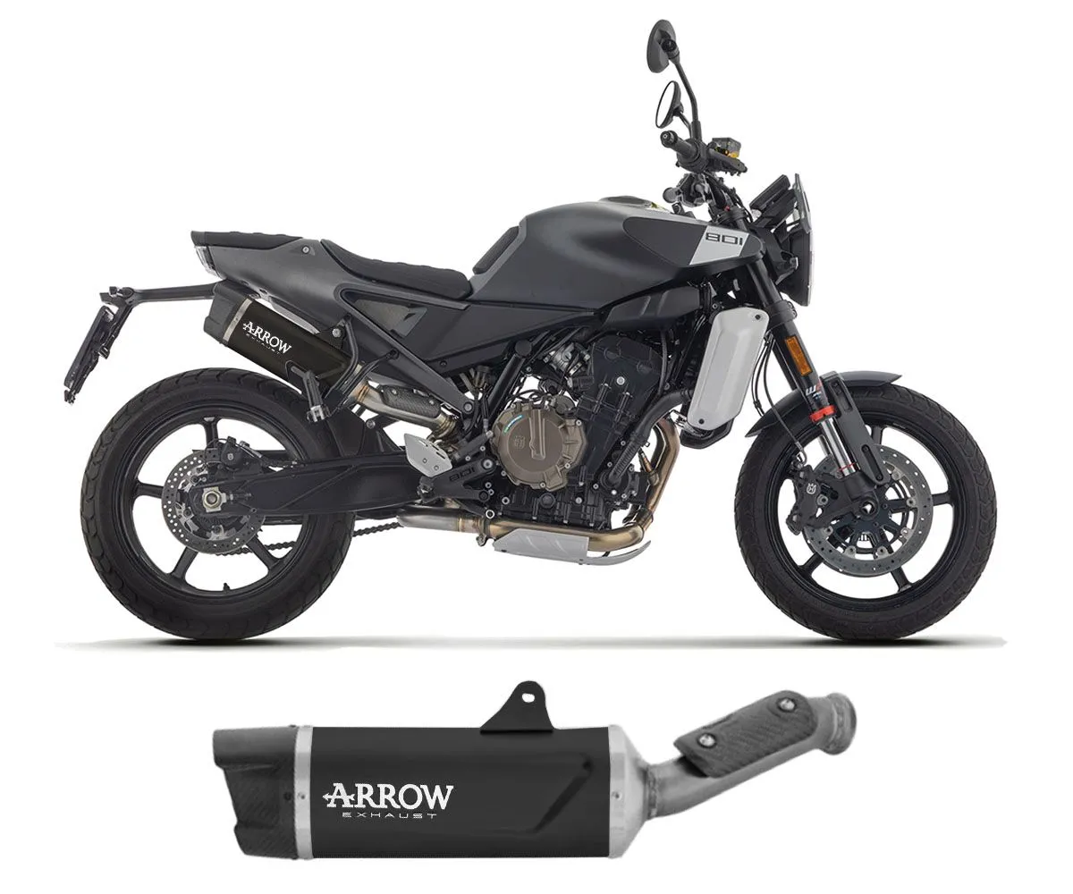 Terminale Scarico Arrow Indy Race Evo Alluminio Dark Per Husqvarna Svartpilen 801 2024 > 2025-71975AKN-424947