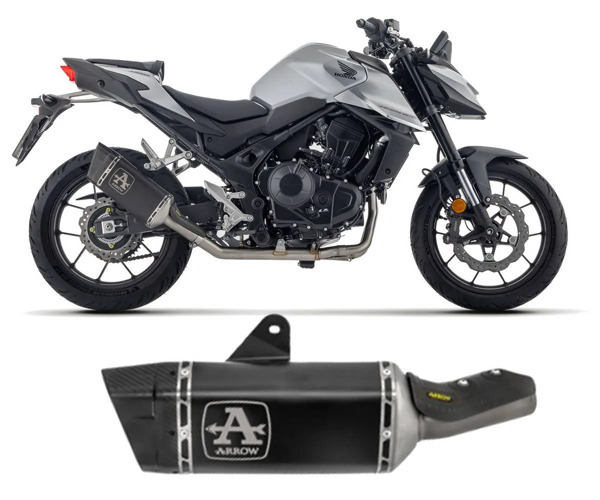 Terminale Scarico Arrow Pista Titanio Nero Honda Cb 750 Hornet 2025-71508PTN-424936