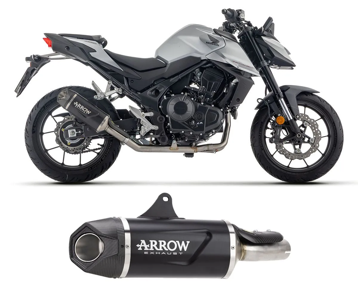 Terminale Di Scarico Arrow Indy Race Evo E5+ In Alluminio Nero Per Honda Cb 750 Hornet 2025-71962AKN-424937