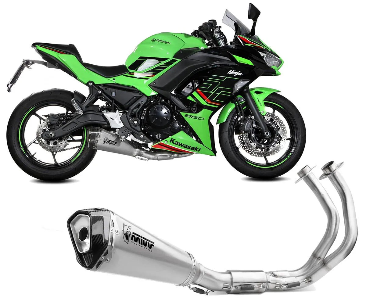 Scarico Completo Mivv Delta Race Inox Fond Carbonio Kawasaki Ninja 650 2024-K.057.LDRX-400428