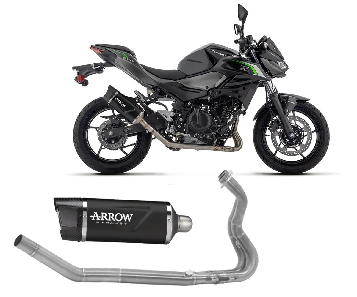 Scarico Completo Arrow Indy Race Evo Alluminio Dark Per Kawasaki Z 500 2024.-71967AKN--71775MI-404773