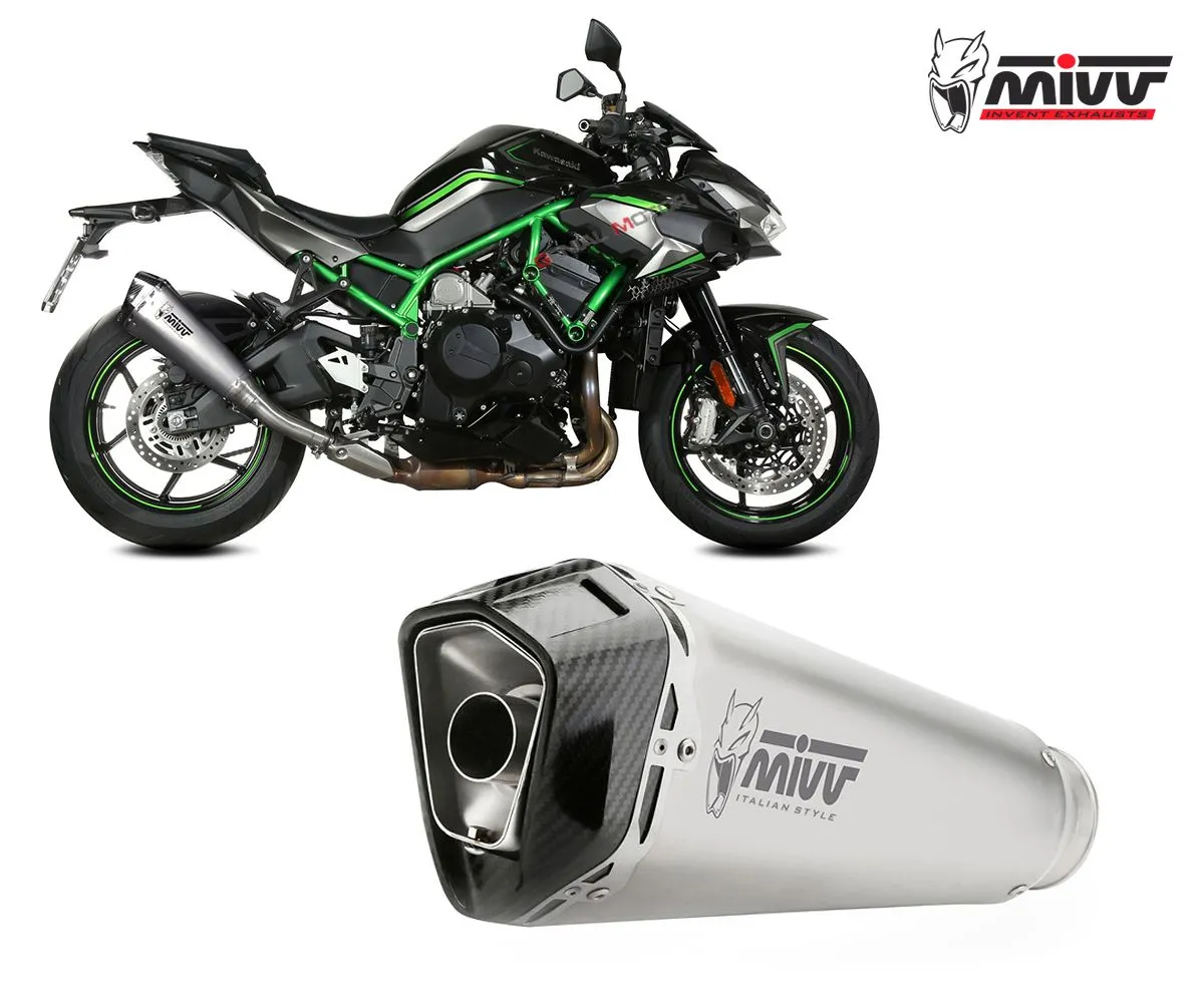 Terminale Di Scarico Slip-on Mivv Delta Race Inox Per Kawasaki Z H2 Se 2020 > 2022-K.053.LDRX-249512