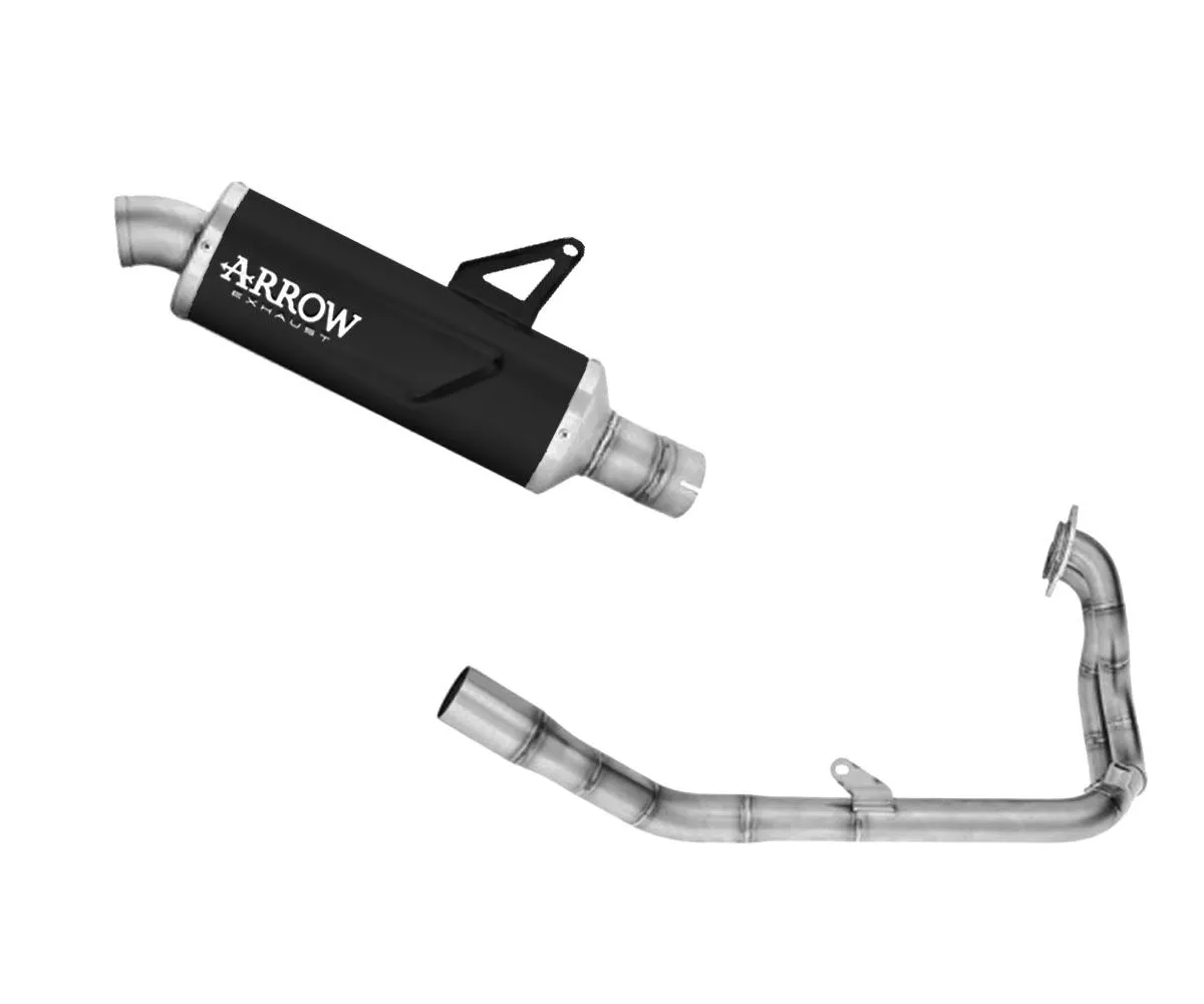 Scarico Completo Arrow Indy Race Evo Alluminio Dark Fondello Inox Per Kove 800x Pro 2024.-72656AON--71787MI-415155