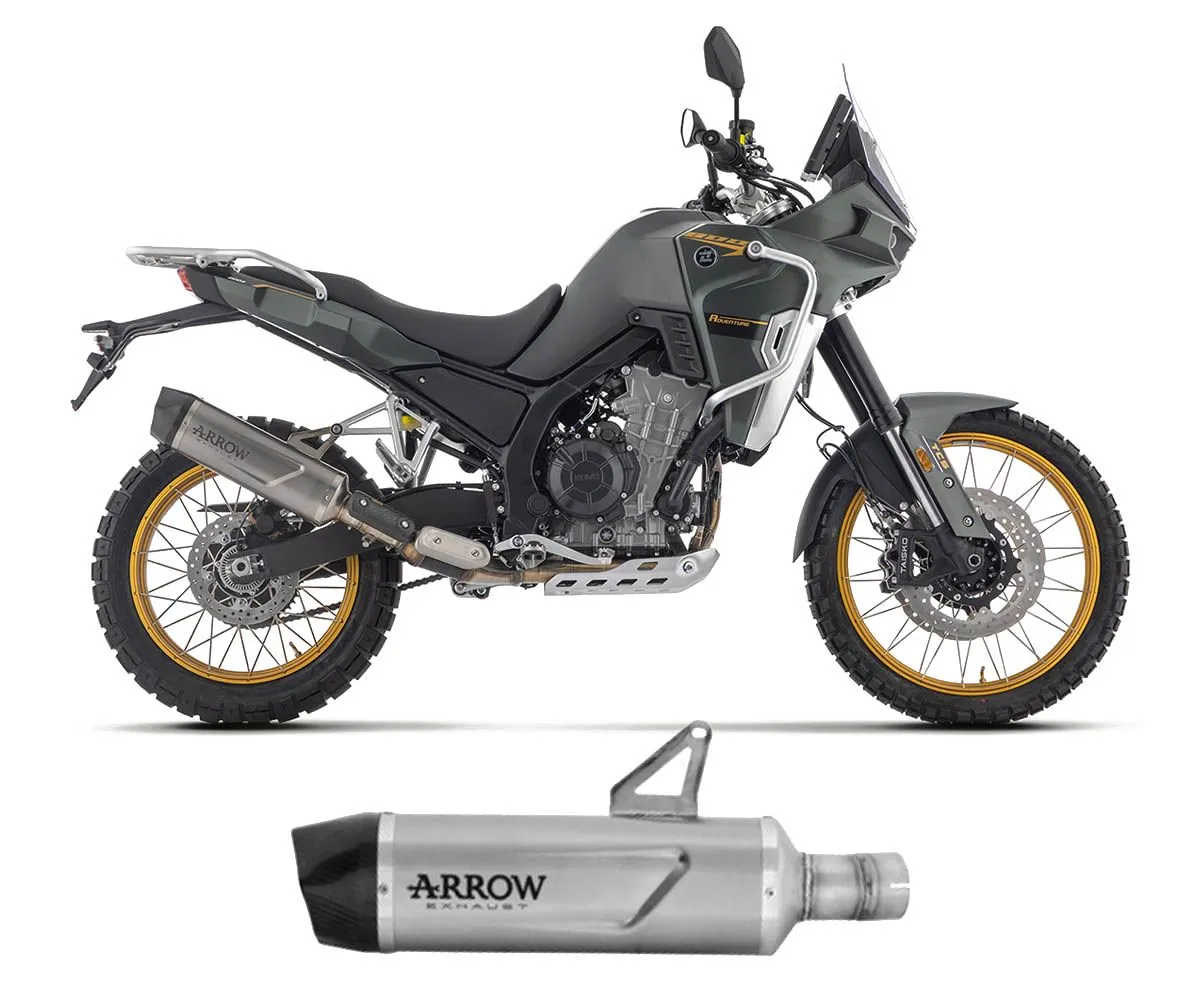 Terminale Arrow Indy Race Evo Titanio+fondello Carby Per Kove 800 X Pro 2024.-72656PK-415148