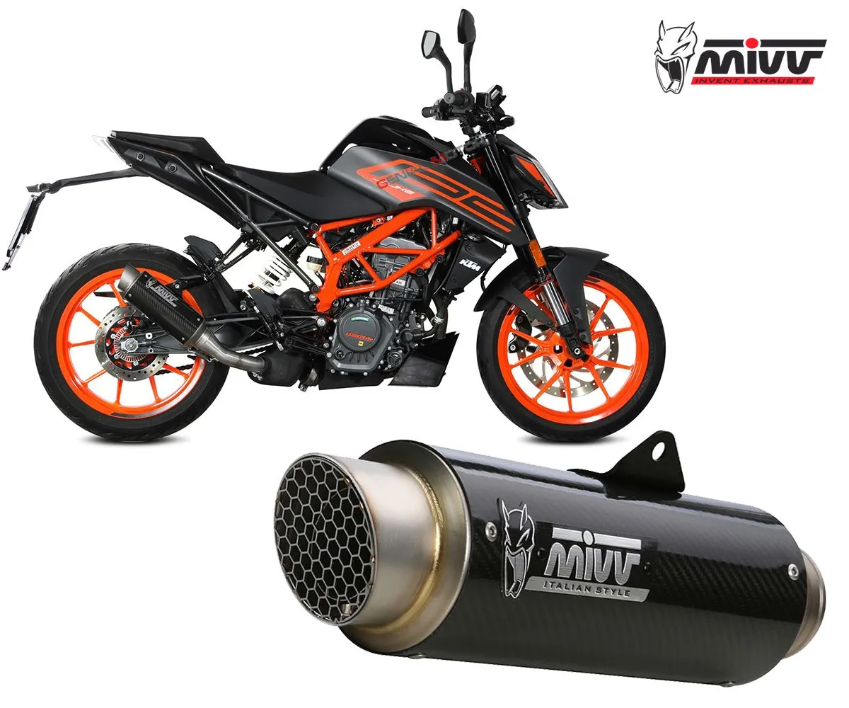 Terminale Di Scarico Slip-on Mivv Gp Pro Carbonio Kat Per Ktm 125 Duke 2021 > 2023-KT.025.L2P-249477