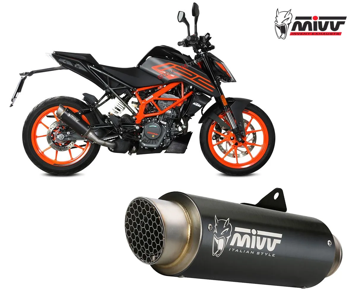 Terminale Di Scarico Slip-on Mivv Gp Pro Black Inox Nero Kat Per Ktm 125 Duke 2021 > 2023-KT.025.LXBP-249479
