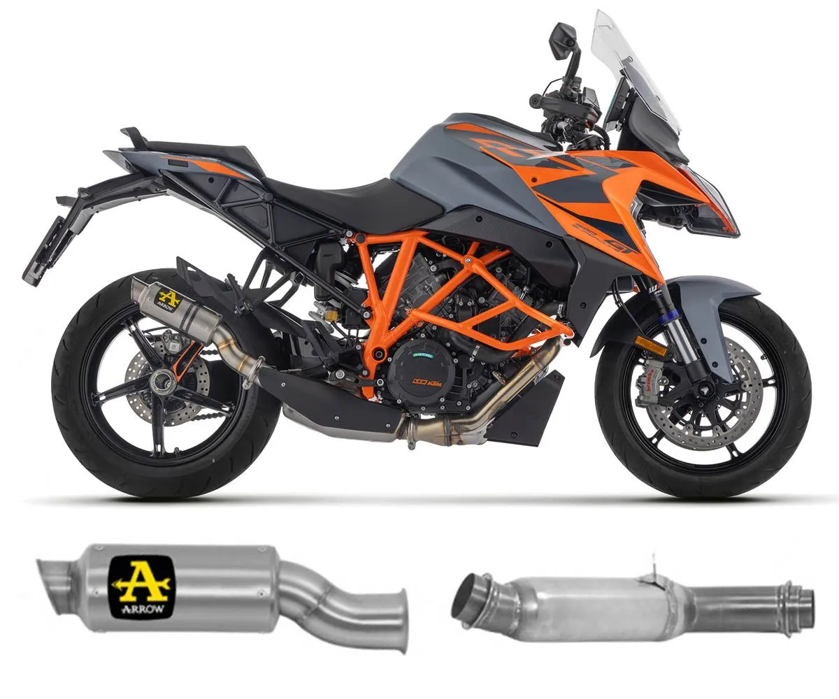 Terminale Scarico Gp2 Titanio + Raccordo Catalizzato Arrow Ktm 1290 Superduke Gt 2022 > 2024-71537GP--71692KZ-414434