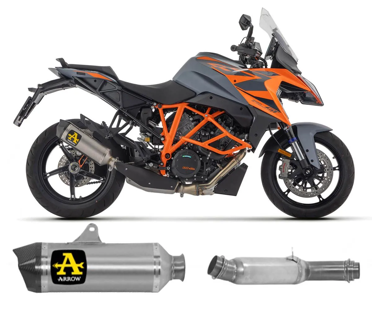 Terminale Scarico Race-tech Titanio + Raccordo Catalizzato Arrow Ktm 1290 Superduke Gt 2022 > 2024-71820PK--71692KZ-414428