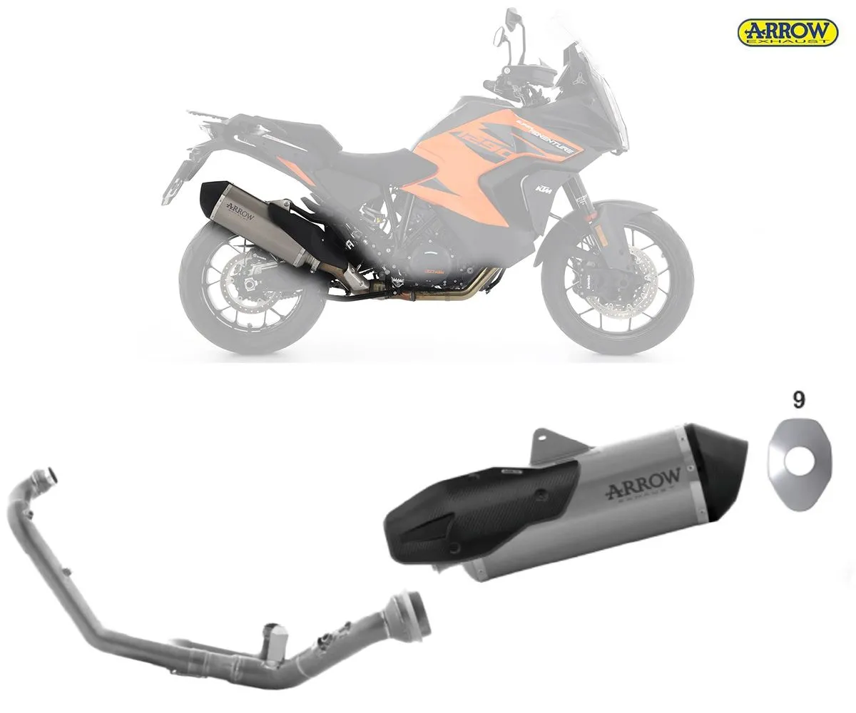 Scarico Completo E5 Arrow Sonora Per Ktm 1290 Adventure S/r Titanio/inox 2021 > 2024-72501SK--72180PD-250058