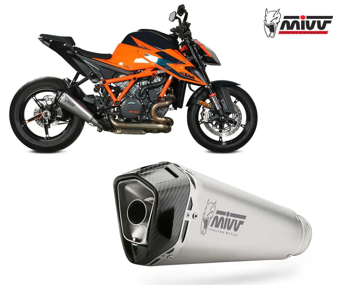 Terminale Di Scarico Slip-on Mivv Delta Race Inox Kat Per Ktm 1290 Superduke 2020 > 2023-KT.026.LDRX-249486