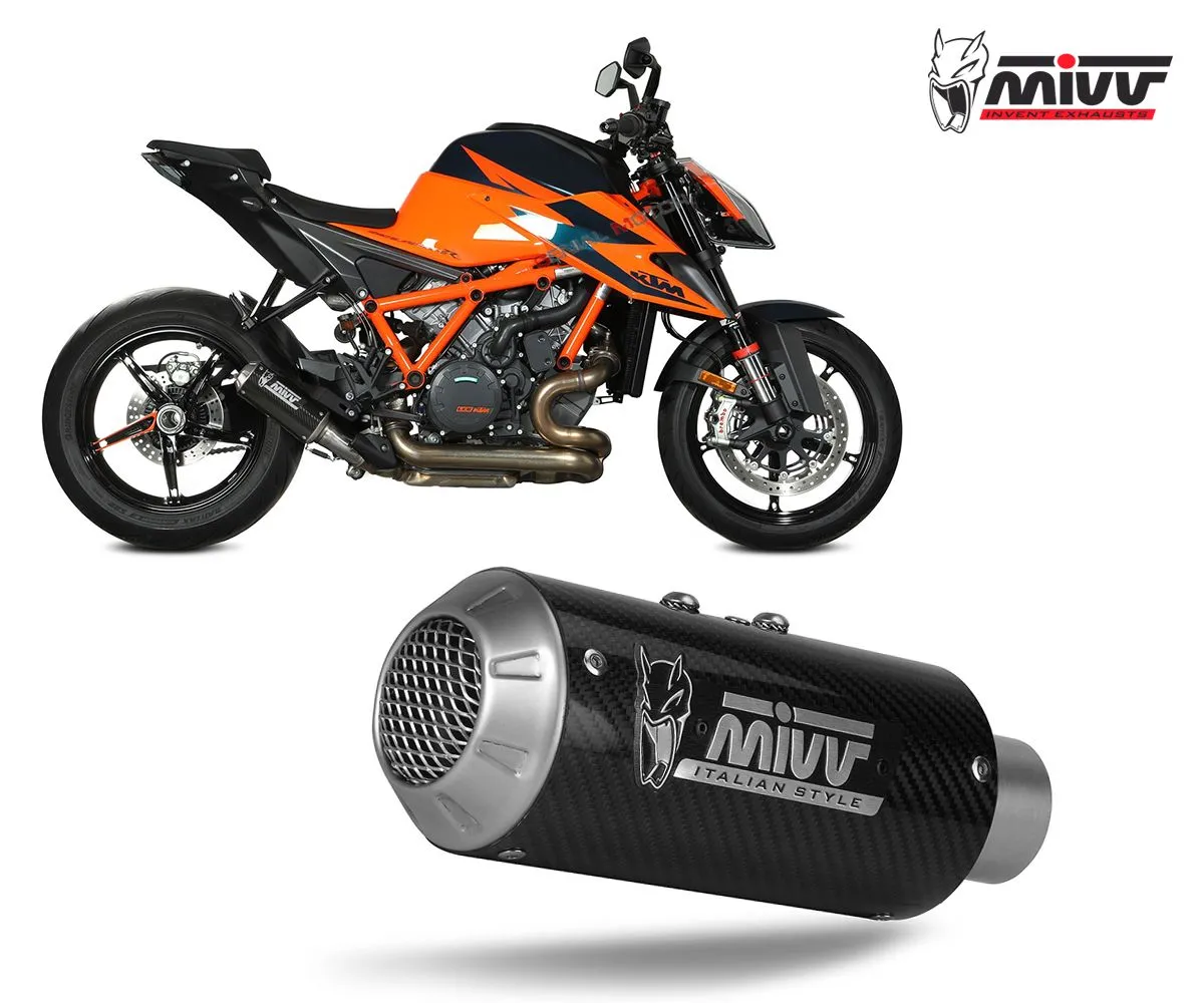Terminale Di Scarico Slip-on Mivv Mk3 Carbonio Per Ktm 1290 Superduke 2020 > 2023-KT.026.SM3C-249484