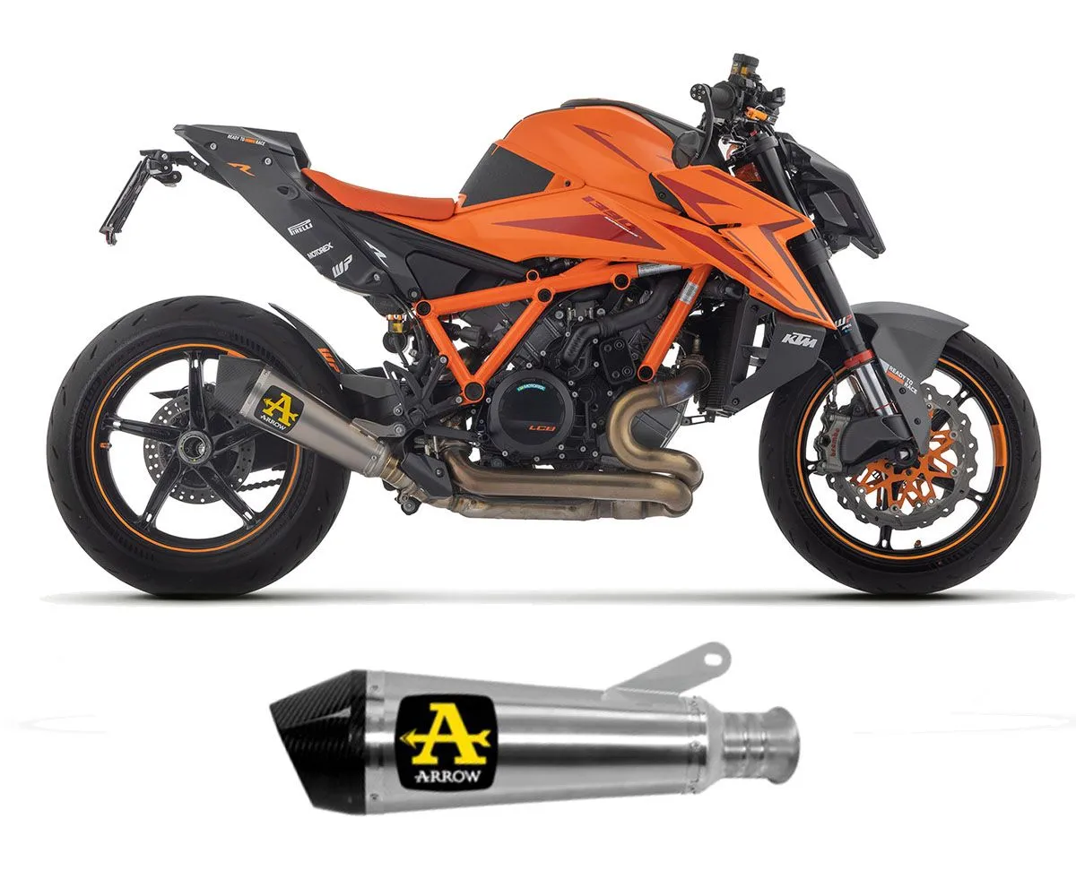 Terminale Di Scarico Arrow X-kone Titanio Fondello Carbonio Per Ktm 1390 Super Duke R 2024-71916XKR-414460