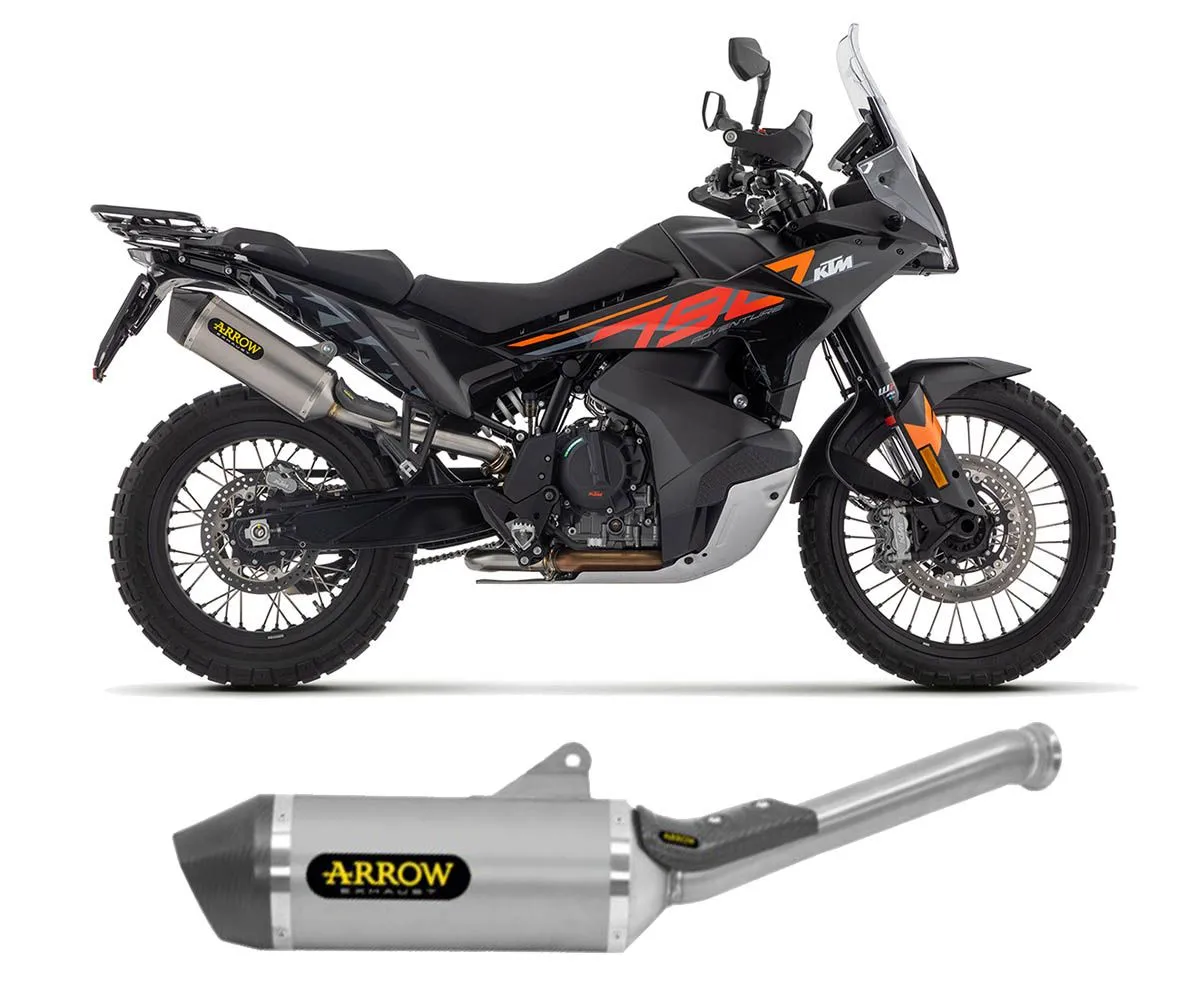 Terminale Di Scarico Arrow Omologato Race-tech Titanio Fondello Carbonio Ktm 790 Adventure 2024.-71904PK-403451