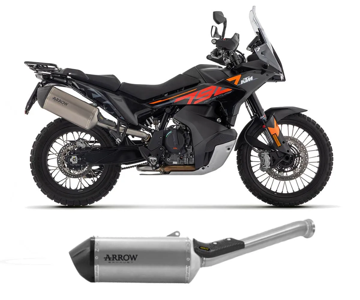 Terminale Scarico Arrow Omologato Sonora Titanio Ktm 790 Adventure 2024-72508SK-403452