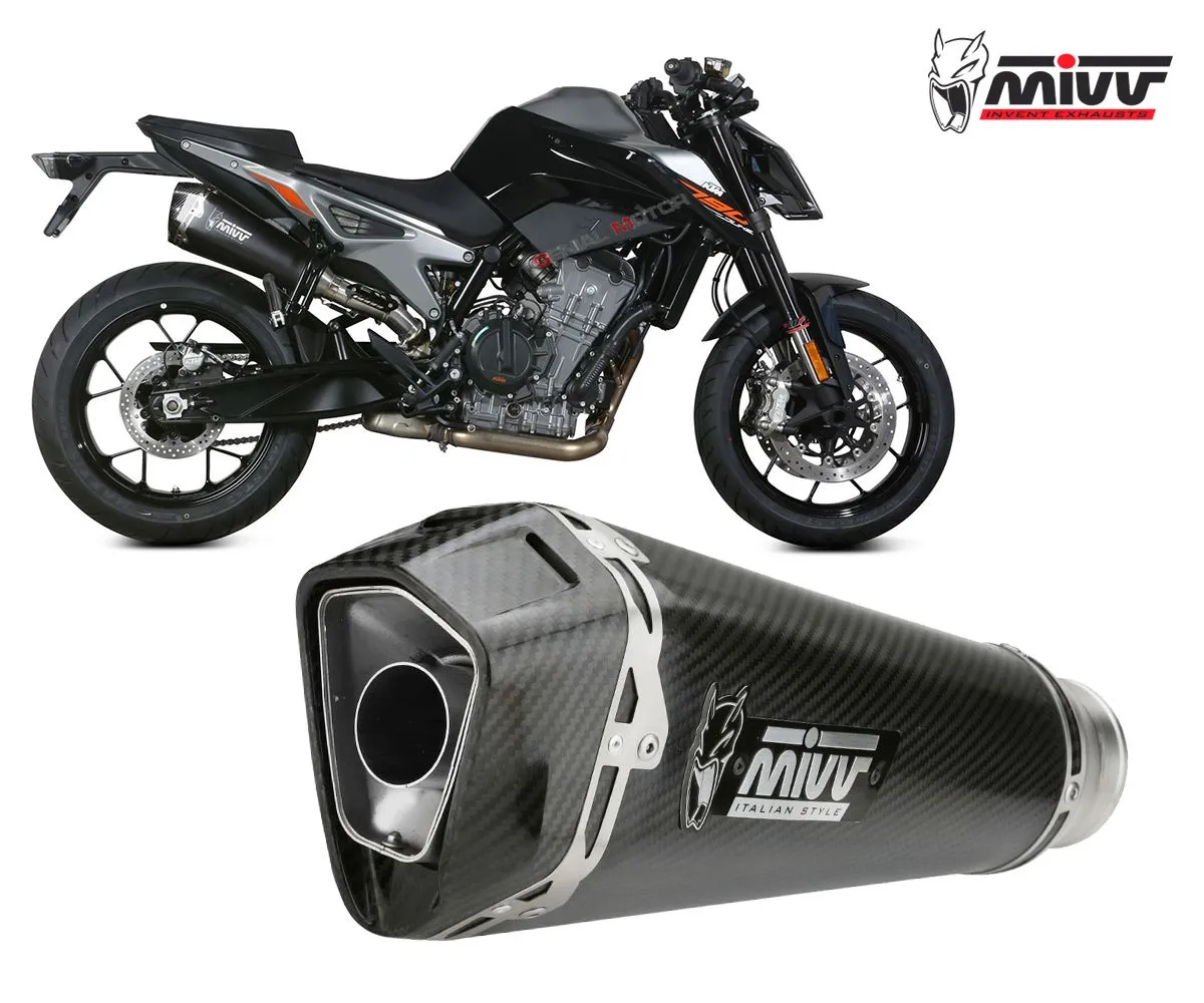 Terminale Di Scarico Slip-on Mivv Delta Race Black Inox Nero Kat Per Ktm 890 Duke 2020 > 2023-KT.020.LDRB-249491