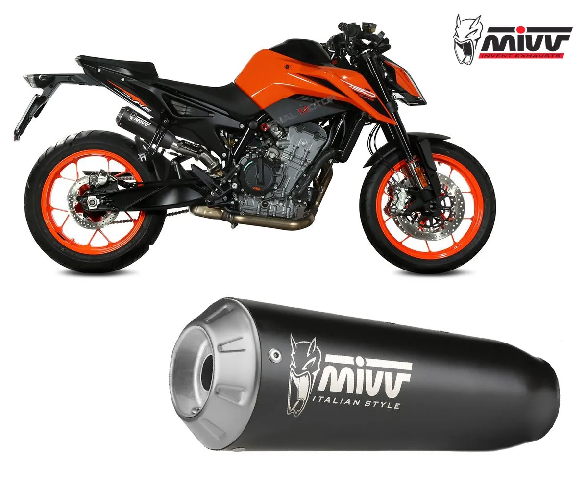 Terminale Di Scarico Slip-on Mivv X-m1 Black Inox Nero Per Ktm 890 Duke 2020 > 2023-KT.020.SC4B-249495