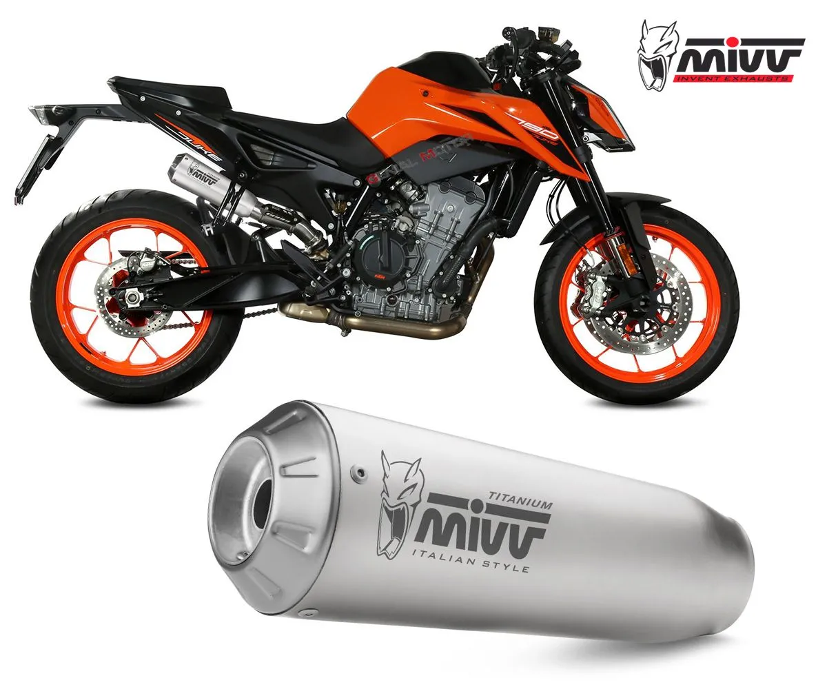 Terminale Di Scarico Slip-on Mivv X-m1 Titanio Per Ktm 890 Duke 2020 > 2023-KT.020.SC4T-249496