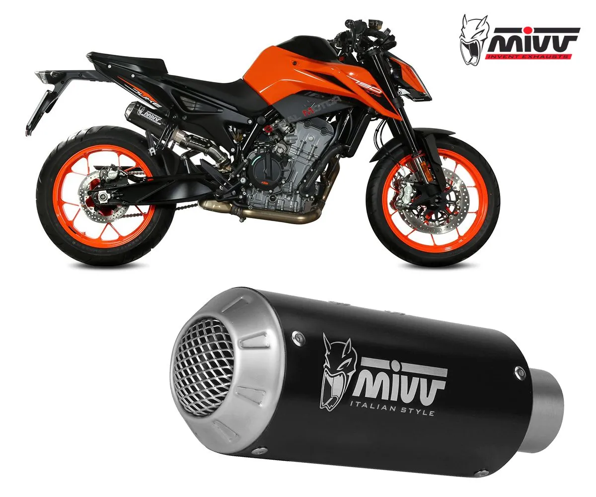 Terminale Di Scarico Slip-on Mivv Mk3 Black Inox Nero Per Ktm 890 Duke 2020 > 2023-KT.020.SM3B-249493