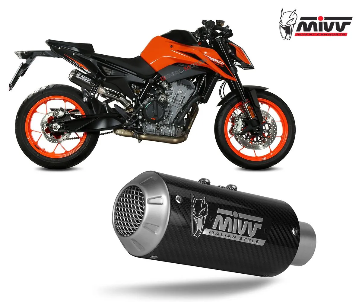 Terminale Di Scarico Slip-on Mivv Mk3 Carbonio Per Ktm 890 Duke 2020 > 2023-KT.020.SM3C-249494