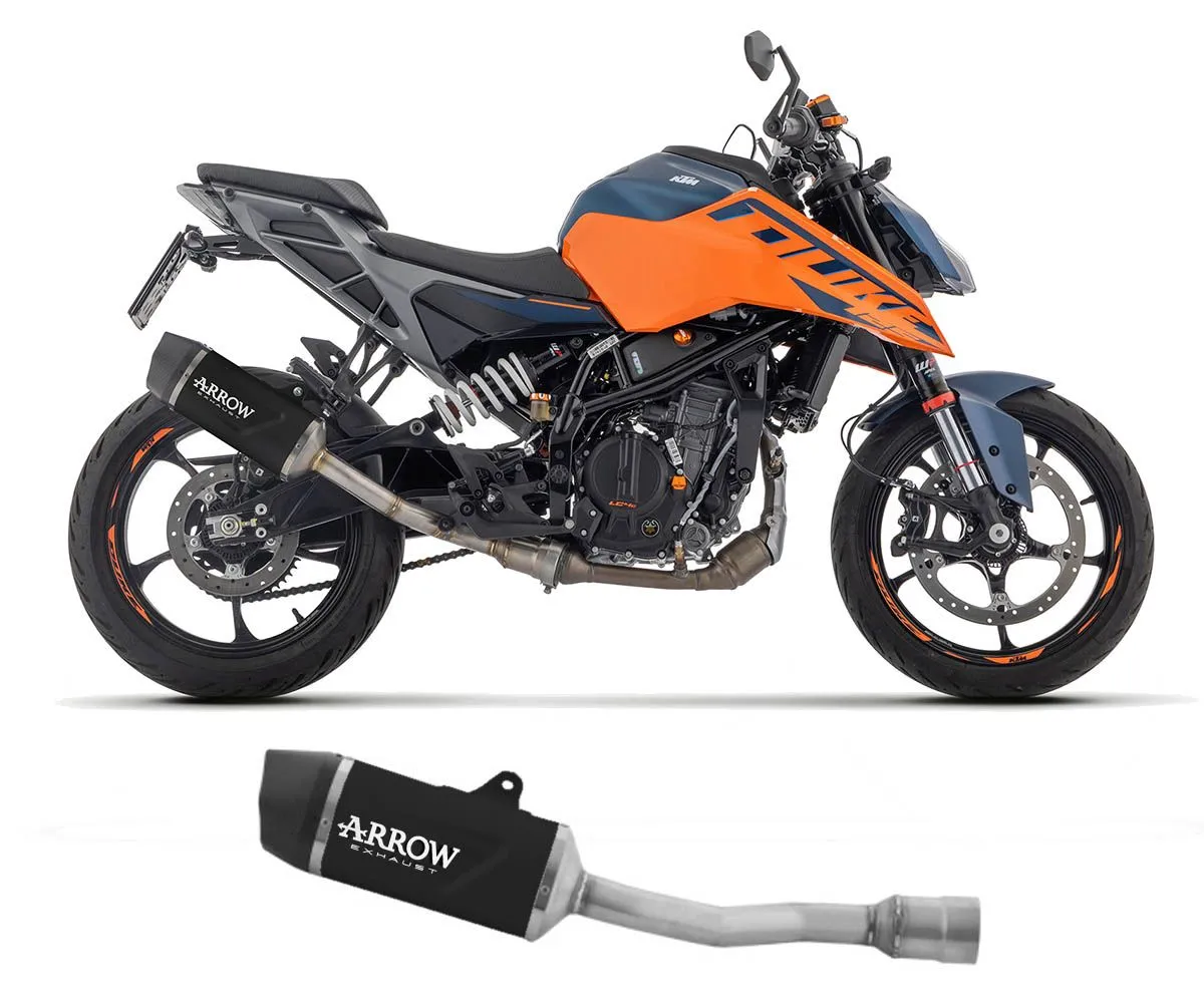 Terminale Di Scarico Arrow Indy Race Evo Alluminio Dark Per Ktm Duke 125 2024.-71972AKN-413514