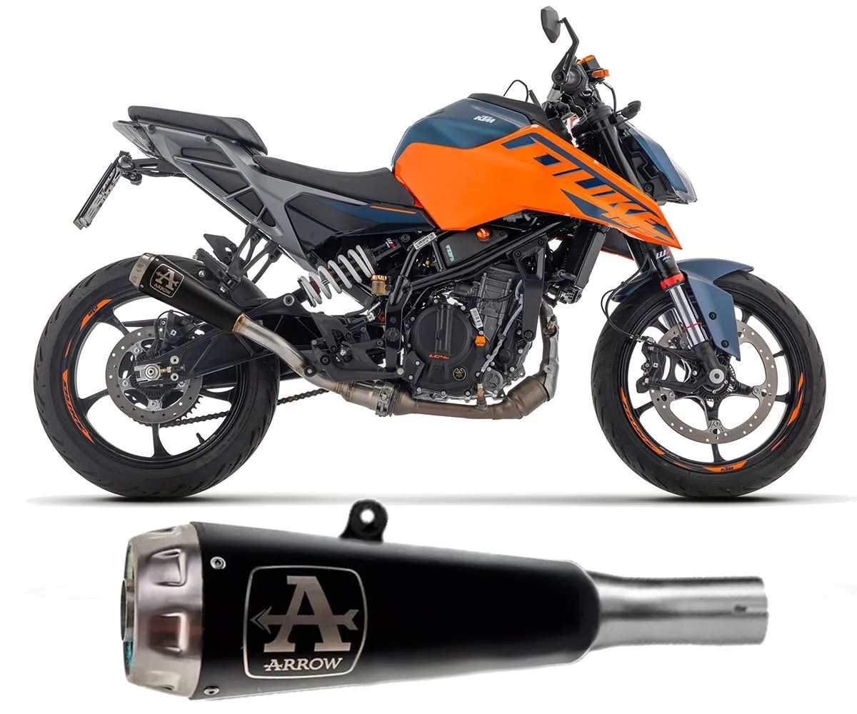 Terminale Di Scarico Arrow Pro Race Nichrom Dark Per Ktm Duke 125 2024.-71972PRN-413516