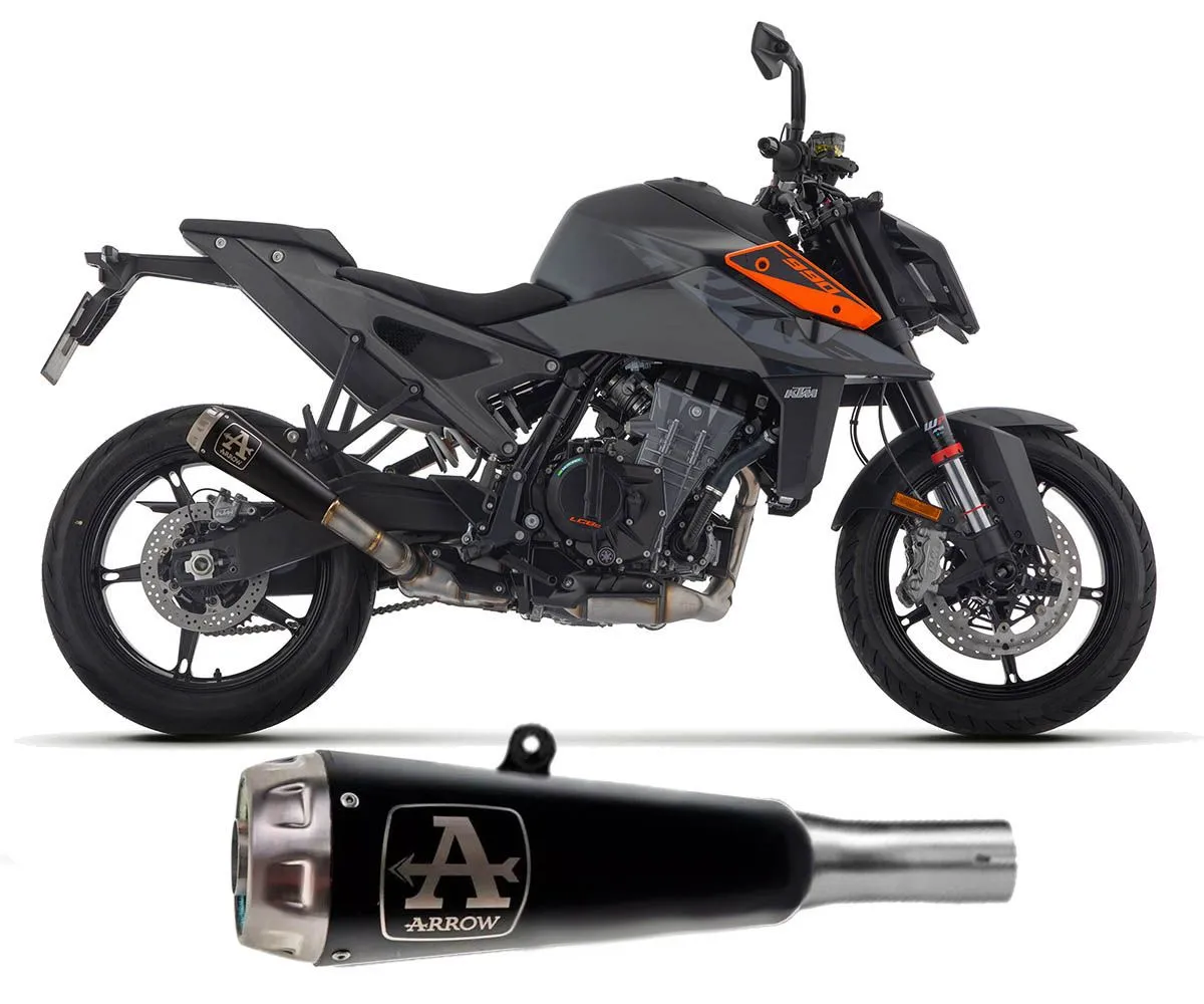 Terminale Di Scarico Arrow Pro-race In Nichrom "dark" Fondello Acciaio Per Ktm Duke 990 2024-71973PRN-413511