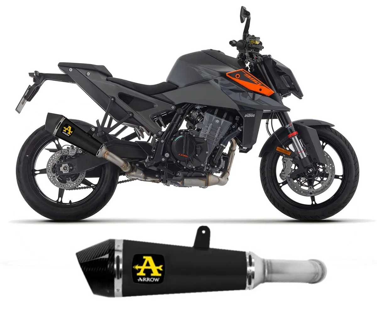 Terminale Di Scarico Arrow X-kone Nichrom Dark Fondello Carbonio Per Ktm Duke 990 2024-71973XKN-413506