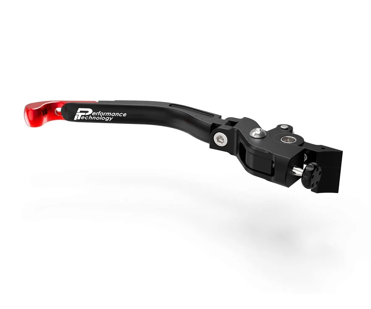 Leva Freno Regolabile Nero Rosso Dbk Per Kawasaki Ninja 250 2015 > 2016-L15A-BRAKE-397944