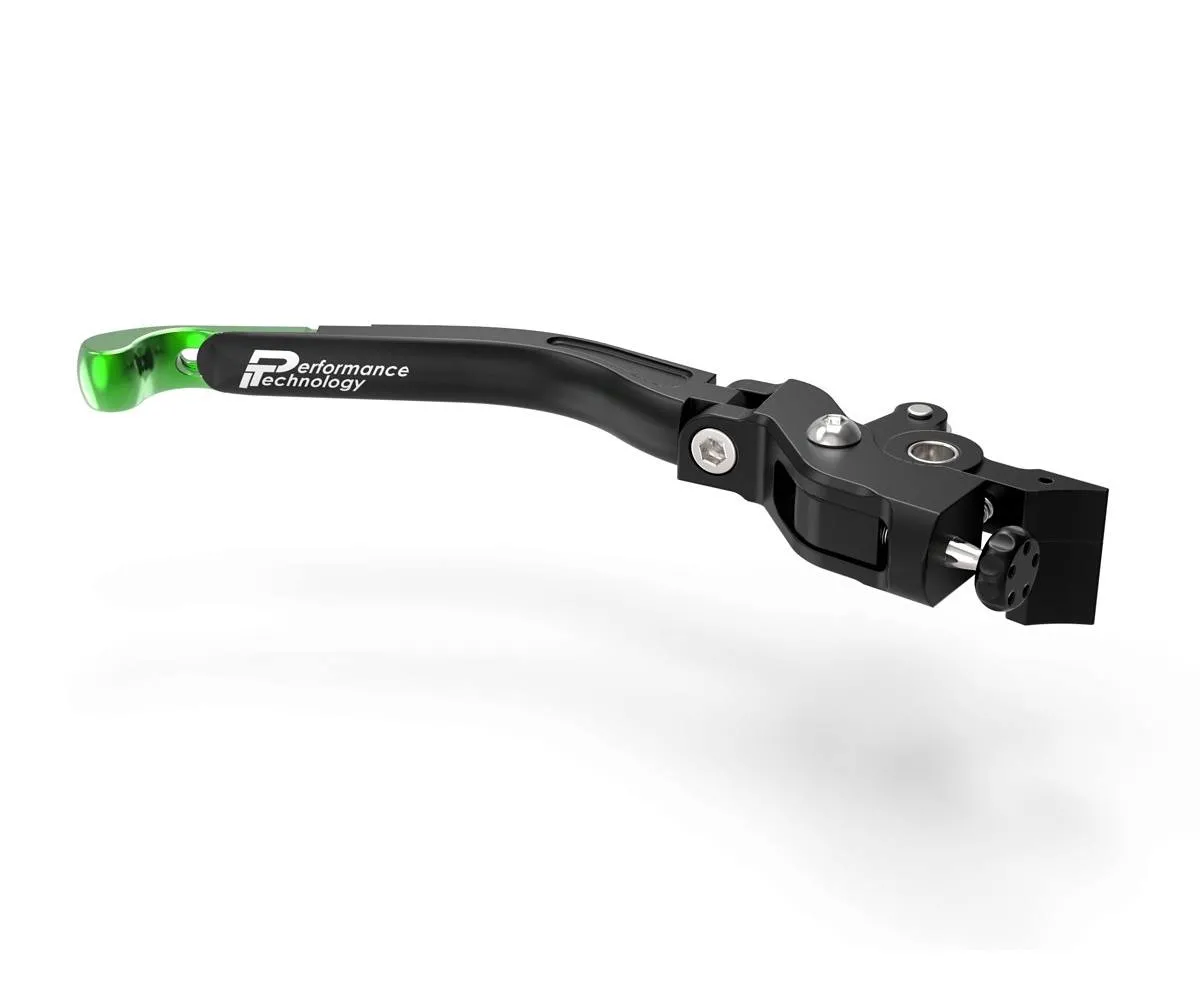 Leva Freno Regolabile Nero Verde Dbk Per Kawasaki Ninja 250 2015 > 2016-L15V-BRAKE-397949