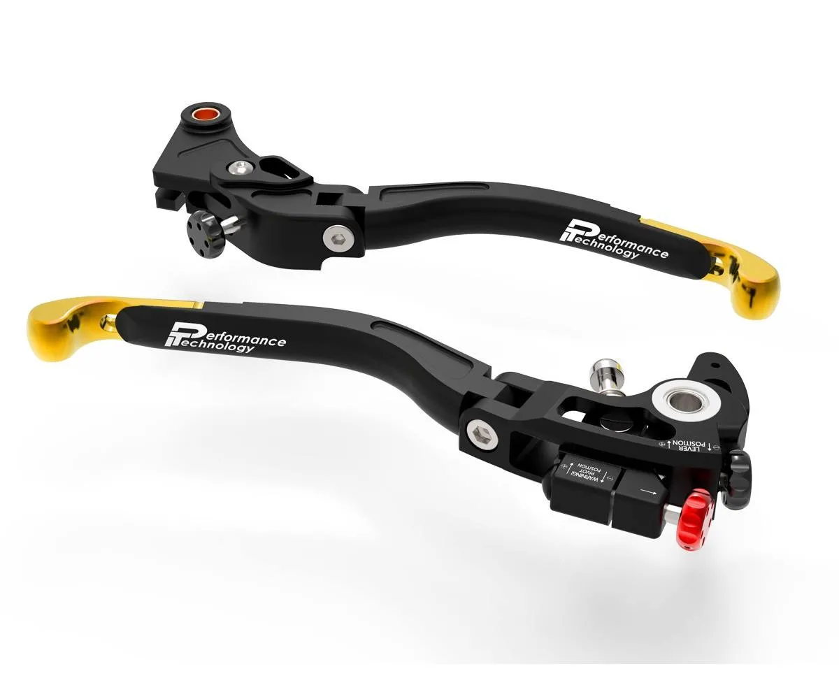 Leve Freno / Frizione Regolabili Doppia Regolazione Nero Oro Dbk Per Bmw S1000r 2014 > 2020-L19B-397987