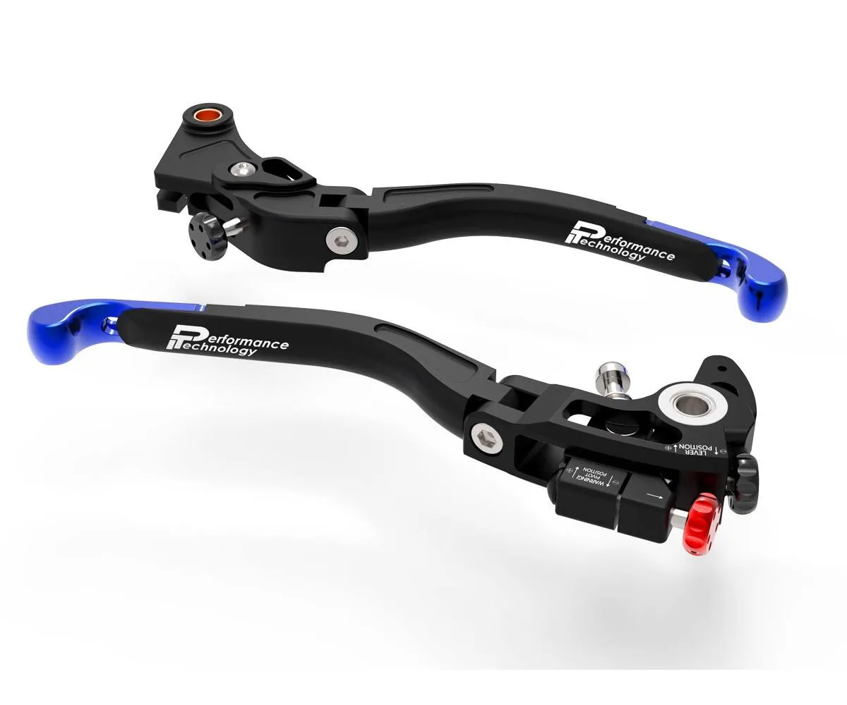 Leve Freno / Frizione Regolabili Doppia Regolazione Nero Blu Dbk Per Bmw S1000r 2014 > 2020-L19C-397989