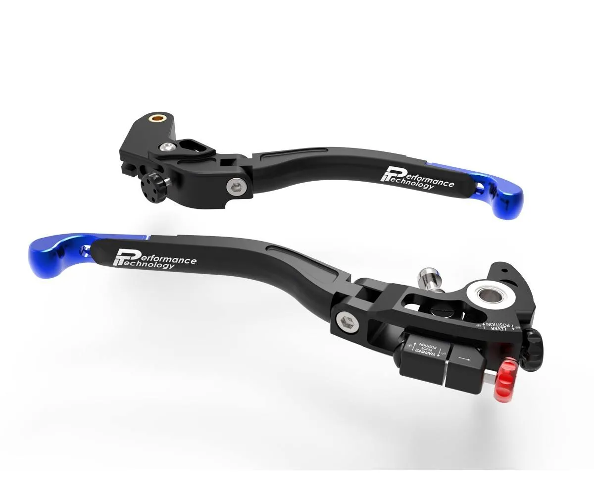 Leve Freno / Frizione Regolabili Doppia Regolazione L23 Nero Blu Dbk Per Suzuki Gsx-r 1000 2015 > 2021-L23C-414205
