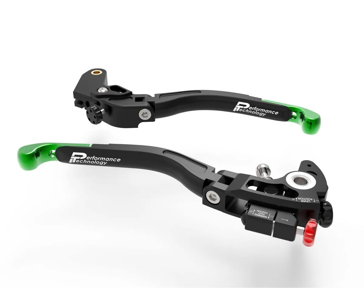 Leve Freno / Frizione Regolabili Doppia Regolazione L23 Nero Verde Dbk Per Suzuki Gsx-r 1000 2015 > 2021-L23V-414207