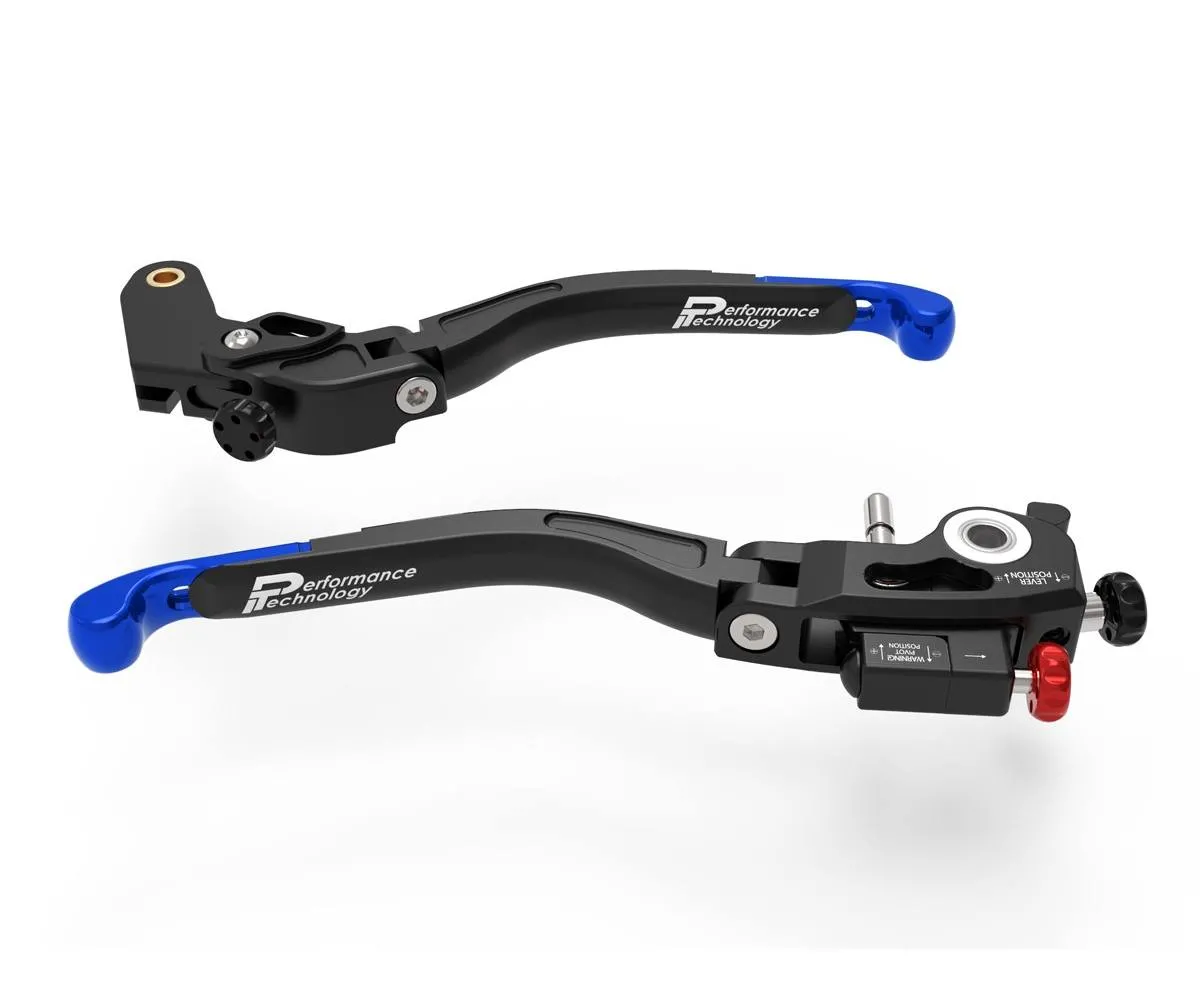 Leve Freno / Frizione Regolabili Doppia Regolazione L27 Nero Blu Dbk Per Aprilia Rs 660 2020 > 2024-L27C-414165