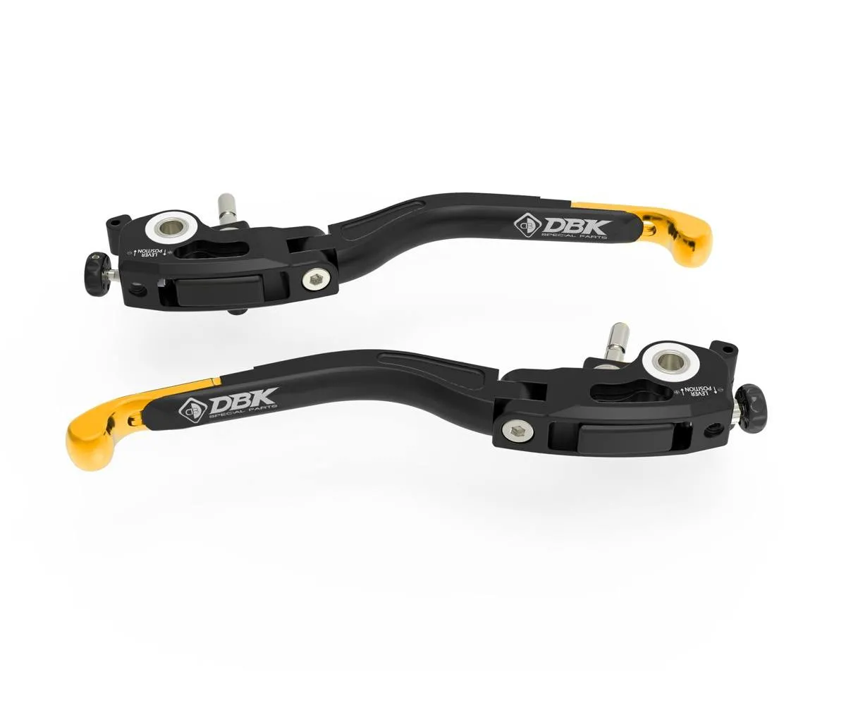 Leve Freno / Frizione Regolabili Nero Oro Dbk Per Moto Guzzi V100 Mandello 2022 > 2024-L37B-398129