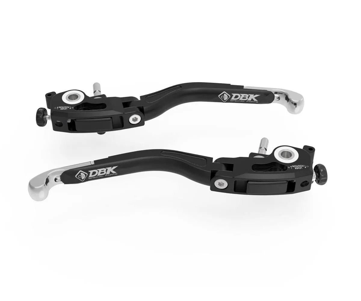 Leve Freno / Frizione Regolabili Nero Silver Dbk Per Moto Guzzi V100 Mandello 2022 > 2024-L37E-398130