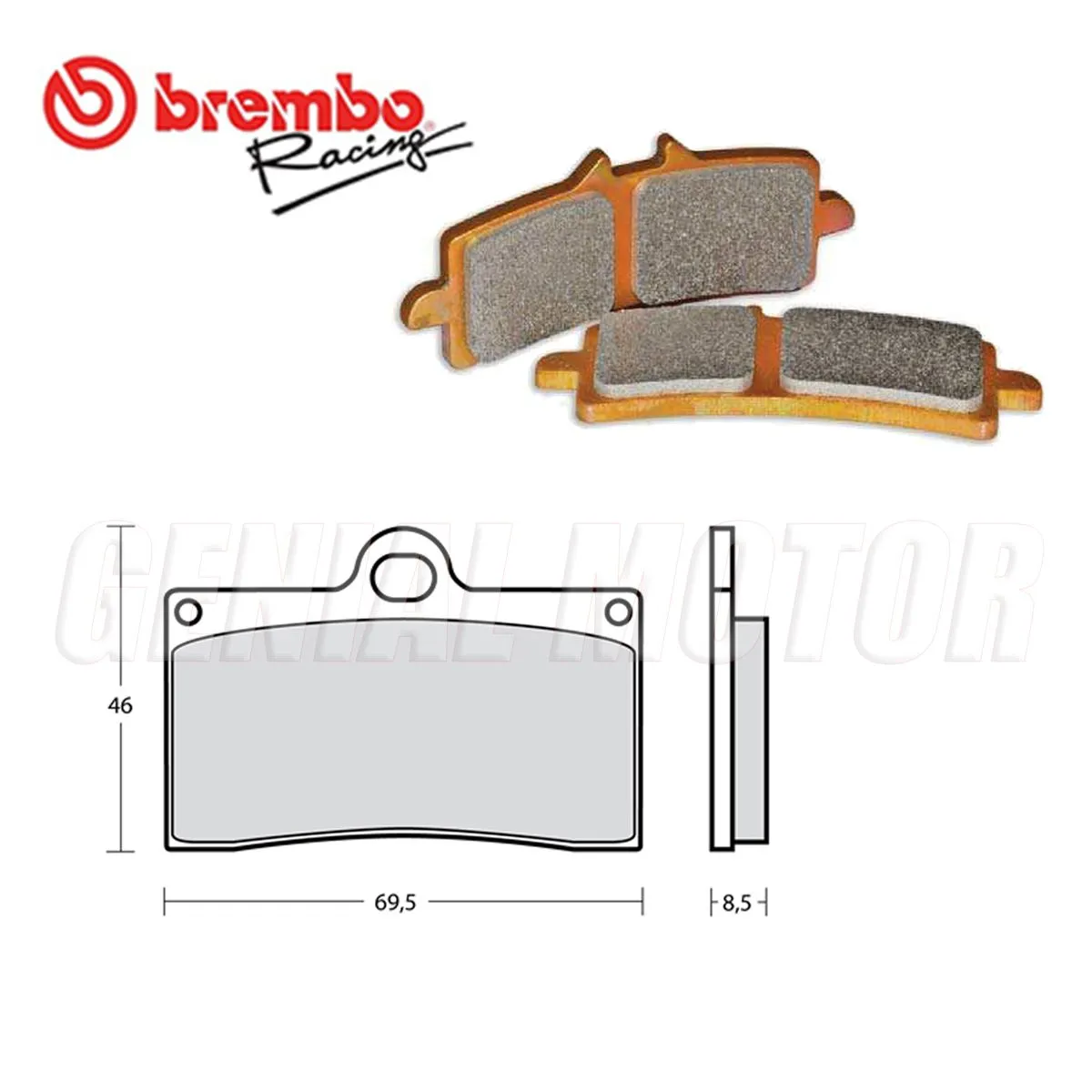 Set Pastiglie Freno Anteriori Racing Brembo Z10 Per Yamaha R1 1998 > 2006-M538Z10-249378