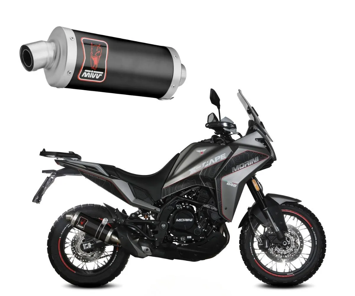 Terminale Di Scarico Mivv Dakar Acciaio Nero Per Moto Morini X-cape 2021 > 2024-MM.001.LDKB-415995