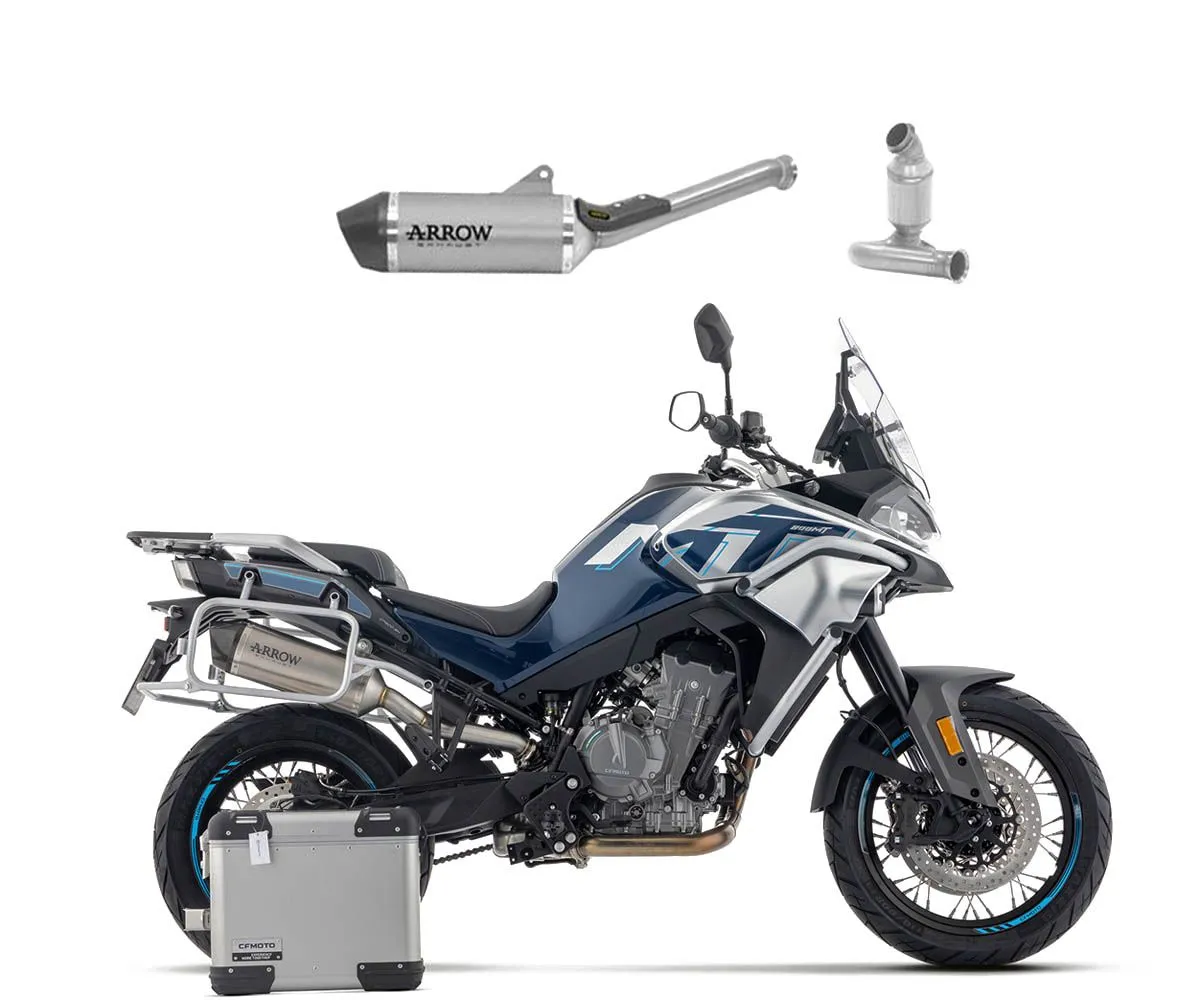 Scarico Completo Arrow Omologato Race-tech Alluminio Fondello Carbonio Cf Moto 800 Mt 2025.-71991AK--71719MIC-424276