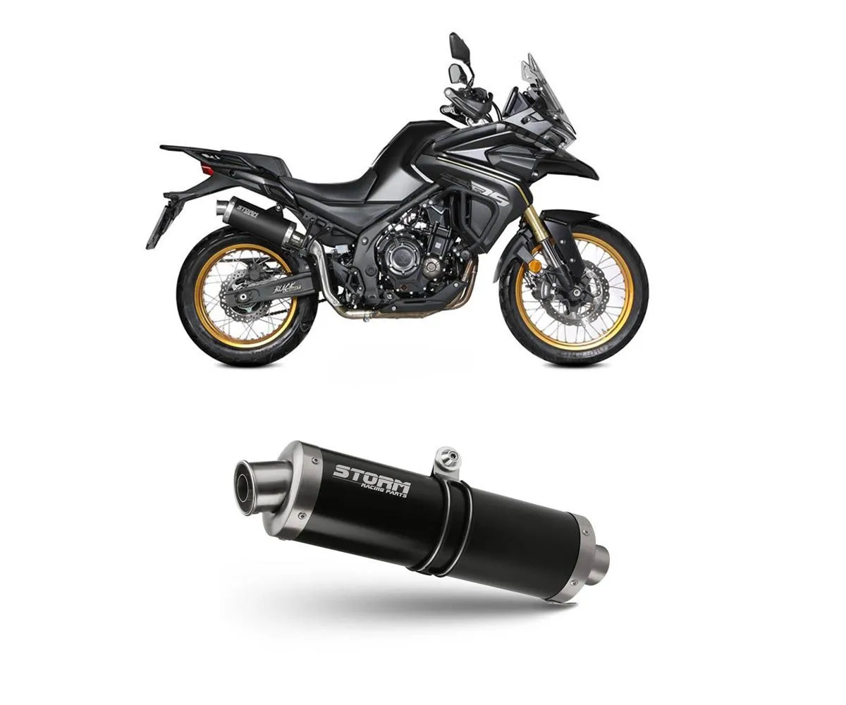 Scarico Storm By Mivv Oval Nero Acciaio Inox Per Voge Valico 525 Dsx 2024-74.VO.004.LX1B-416537