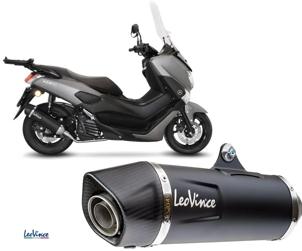 Impianto Completo Leovince Acciaio Inox Nero 1/1 Yamaha Nmax 155 2017 > 2020-14070-249568