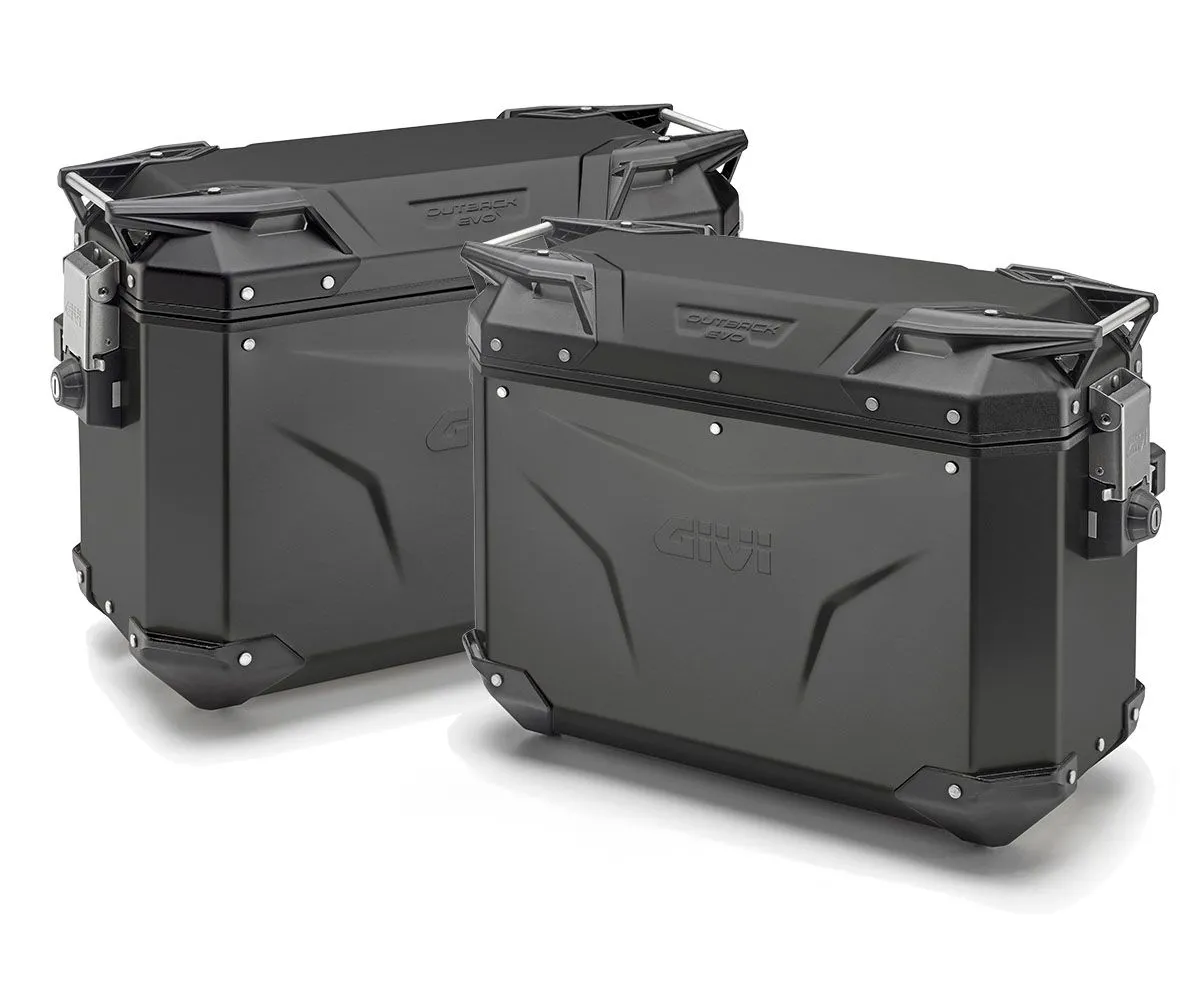 Givi Coppia Valigie Laterali Trekker Outback Evo Smart Nero 37lt + Kit Honda Nx 500 2024 > 2025-OBKEV37BL--OBKEV37BR--PLO1171CAM--1121KIT-416194