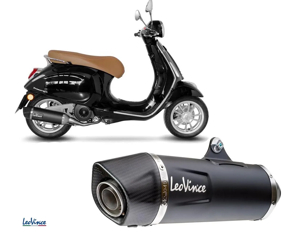 Impianto Completo Leovince Acciaio Inox Omologato Nero 1/1 Piaggio Vespa Primavera/sprint 125 Iget Abs 2019 > 2020-14067K-249560