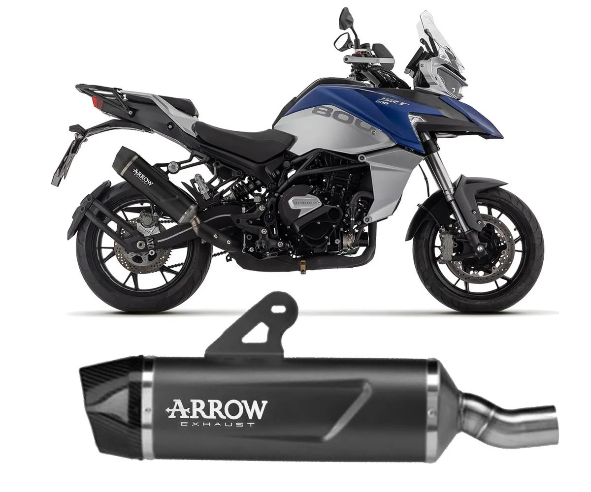 Terminale Di Scarico Arrow Indy Race Evo Alluminio Dark Per Qj Motor Srt 800 2023 > 2024-72650AKN-403421