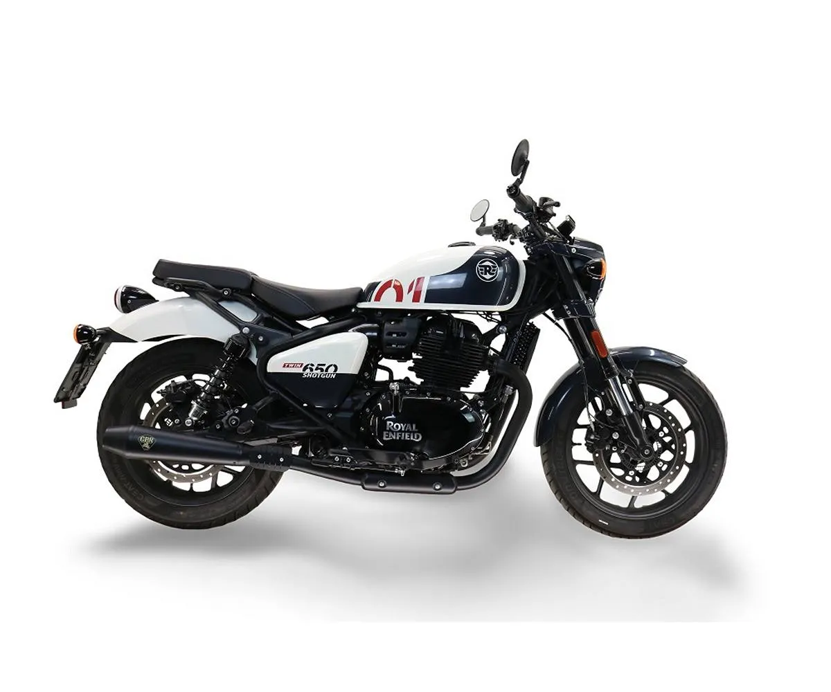 Terminale Di Scarico Gpr No Uso Stradale Ultracone Black Per Royal Enfield Shotgun 650 2024 > 2025-ROY.14.RACEDB.ULTRA.BL-424909